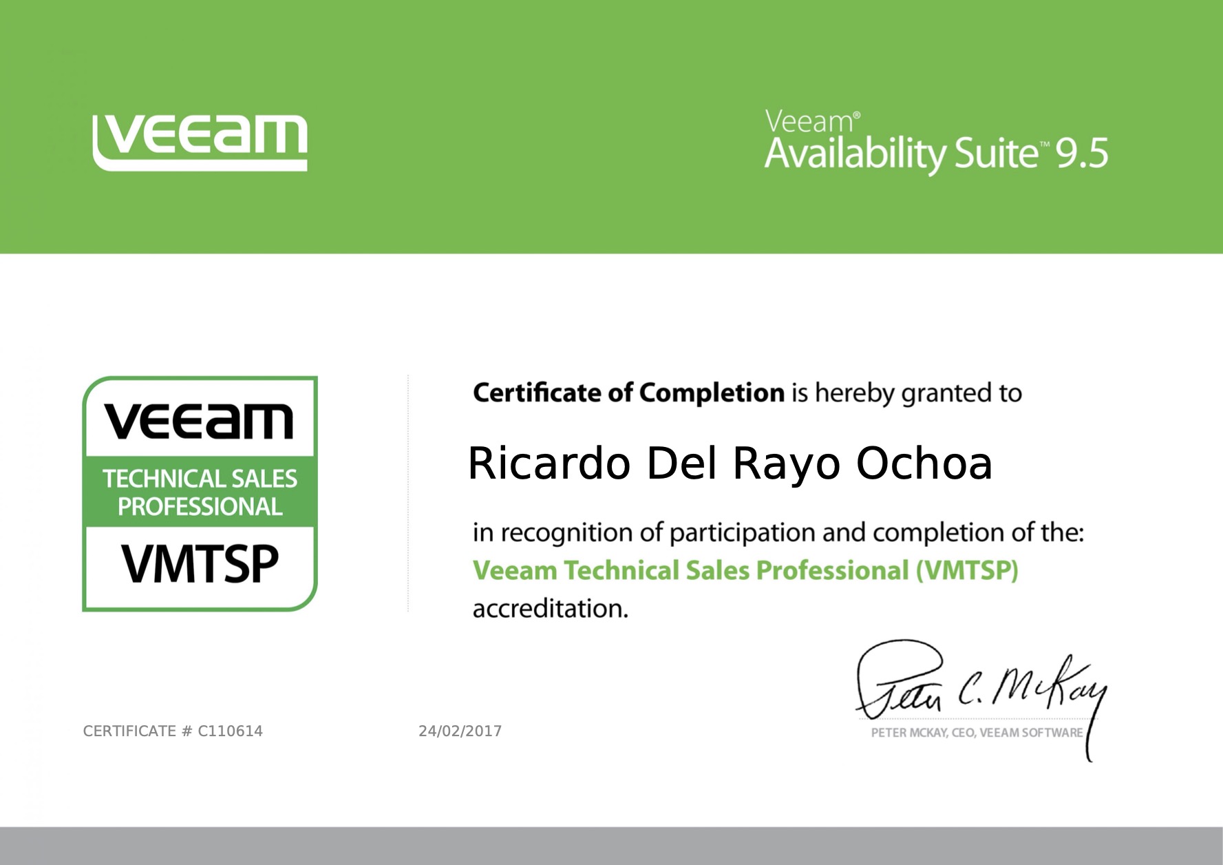 Veeam Availability Suite — VMTSP v9.5